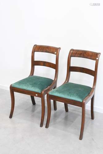 Paire de chaises Louis Philippe en acajou