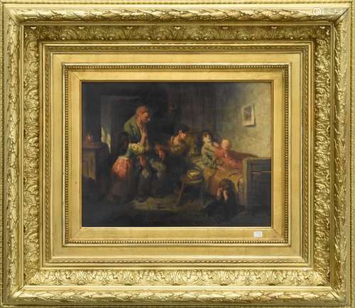 Huile sur toile attribuée à Charles De Groux \