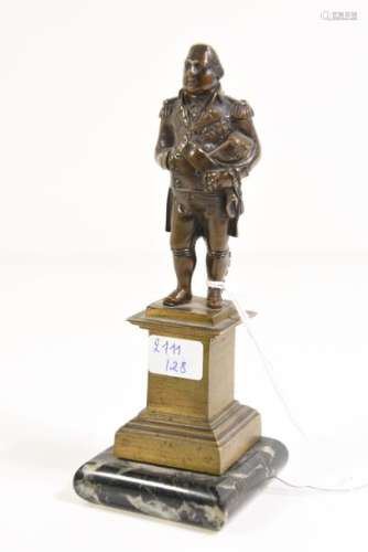 Petite statuette en bronze, Louis XVIII (Ht 13.5cm…