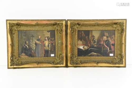 2 aquarelles signées Adolphe Vasseur datée 1856 et…