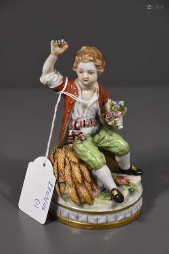 Personnage en porcelaine (accidents) Ht 14cm