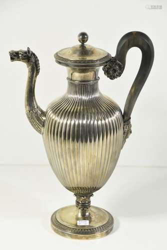 Cafetière en argent, Bruxelles 1814 31 (poids 990g…