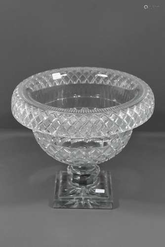 Coupe sur pied en cristal de Vonèche (H:24cm et Di…