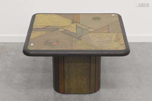 Table basse design Paul Kingma (70 x 70 x 44cm)