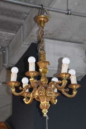 Lustre Mazarin en bronze (Ht 65cm)