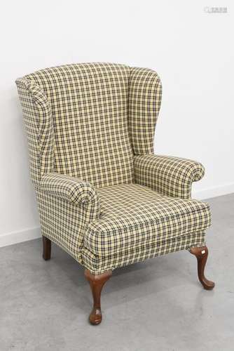 Fauteuil tissu écossais