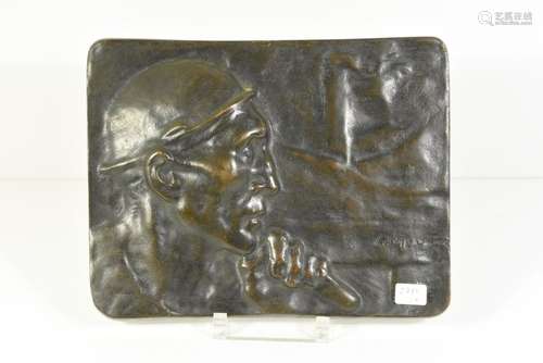 Plaque en bronze \