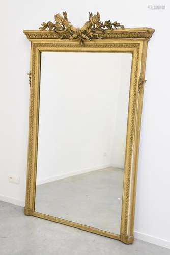 Miroir Louis XVI doré (200 x 130cm)