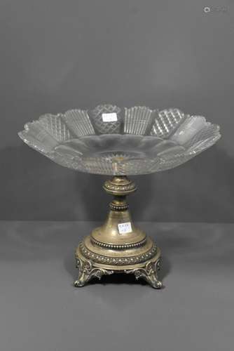 Coupe en cristal et argent de style Louis XVI (HT.…