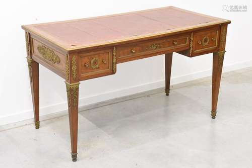 Bureau plat de style Empire (Ht 77 x 67 x 130cm)