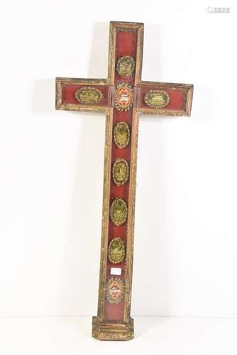 Croix reliquaire, 18ème siècle (55x23cm)