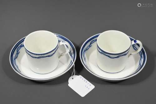 Paire de tasses et sous tasses en porcelaine de To…