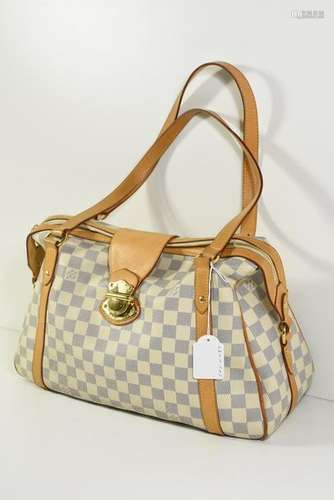 Sac Louis Vuitton en toile de couleur azur en dami…