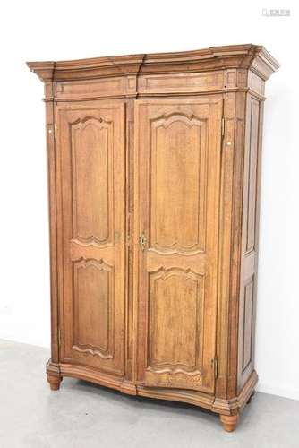 Armoire liégeoise 18ème à 2 portes arbalètes ,inté…