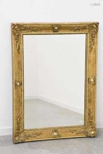 Miroir du 19ème doré (Ht 100 x 73cm)