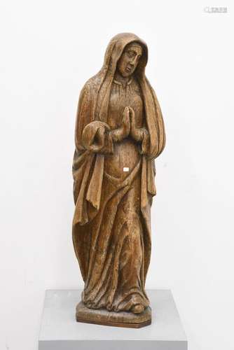 Statue de Sainte en bois (H:96cm)