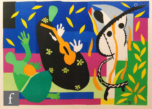 AFTER HENRI MATISSE (1869-1954) - 'Tristesse du Roi', lithograph, signed and dated 1952 in the