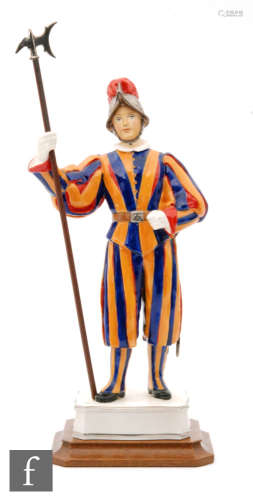 A Royal Worcester figure Trooper of the Papal Swiss Guard, from The Papal Series, number 111 of 150,