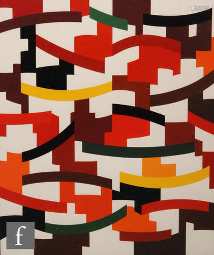 YAACOV AGAM (BORN 1928) - Geometric forms in red, black and yellow, screen print, signed in ink