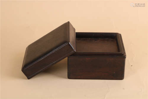 A RARE CHINESE â€˜ZITANâ€™ DOUBLE-TIER SEALS BOX, MING DYNASTY