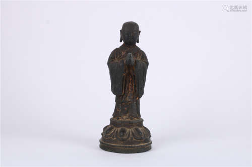 A CHINESE BRONZE FIGURE OF YOUNG BUDDHA, QING DYNASTY