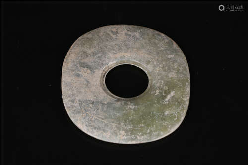 A CHINESE JADE BI DISC, HONGSHAN CULTURE