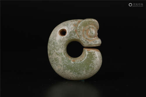 A CHINESE JADE â€˜PIG DRAGONâ€™ CARVING, NEOLITHIC PERIOD, HONGSHAN CULTURE