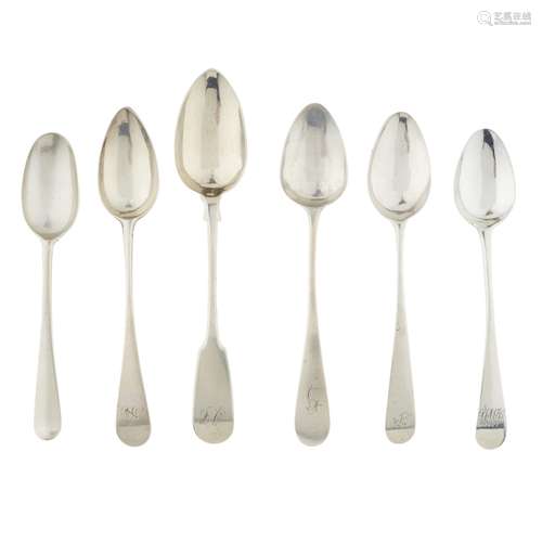 ABERDEEN - A COLLECTION OF SCOTTISH PROVINCIAL TEASPOONS VARIOUS MAKERS to include five of Old