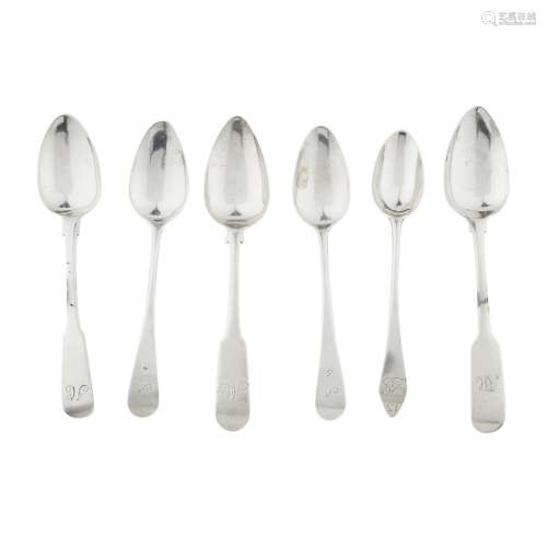 INVERNESS - A COLLECTION OF SCOTTISH PROVINCIAL TEASPOONS VARIOUS MAKERS to include Donald Fraser,