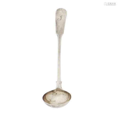 ARBROATH - A SCOTTISH PROVINCIAL TODDY LADLE ANDREW DAVIDSON Marked AD, pot of lilies twice,