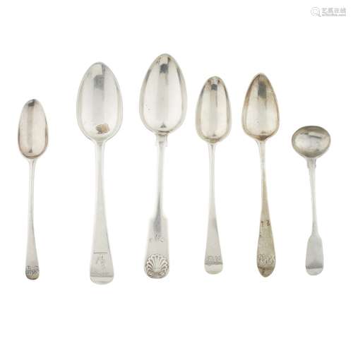 ABERDEEN - A COLLECTION OF SCOTTISH PROVINCIAL TEASPOONS VARIOUS MAKERS to include four of Old