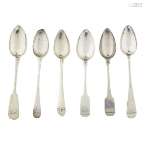 ABERDEEN - A COLLECTION OF SCOTTISH PROVINCIAL TEASPOONS VARIOUS MAKERS to include Alexander