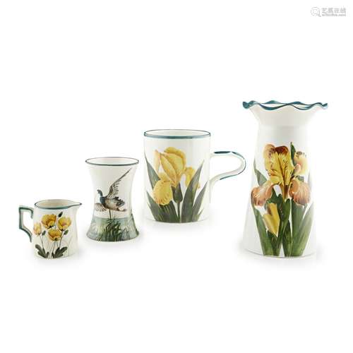 A GROUP OF WEMYSS WARE VARIOUS PATTERNS, EARLY 20TH CENTURY comprising a 'YELLOW IRISES' GROSVENOR