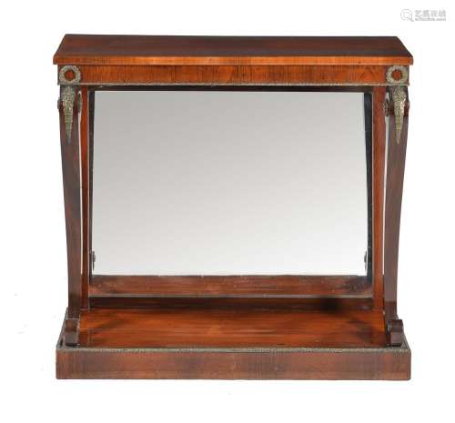 ϒ A Regency rosewood and brass mounted console table