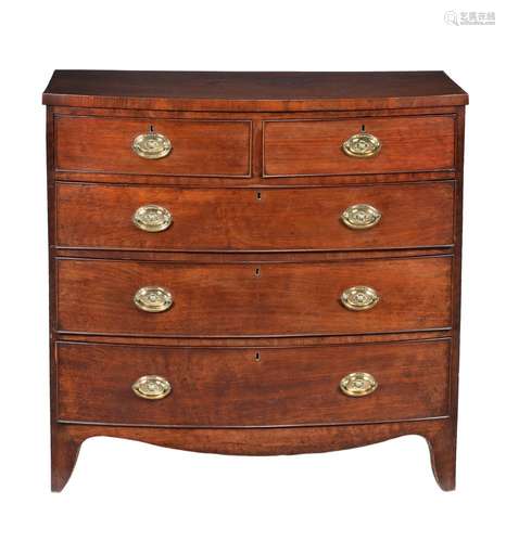 A George III mahogany chest of drawers