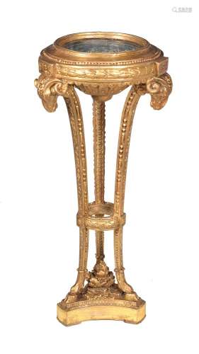 A carved giltwood and composition jardinière