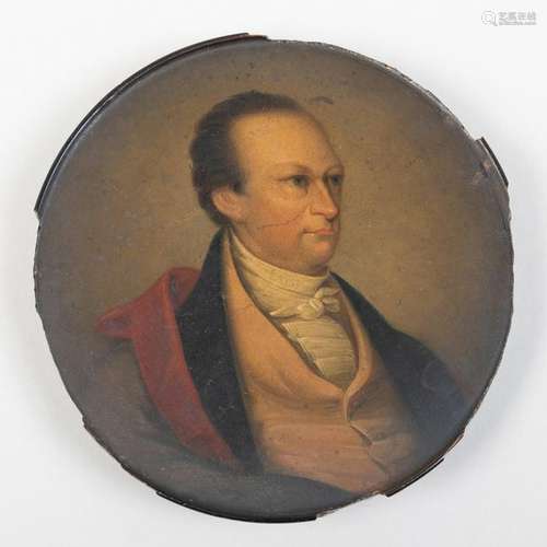 Stobwasser Papier-Mâché Dewitt Clinton Portrait Snuff