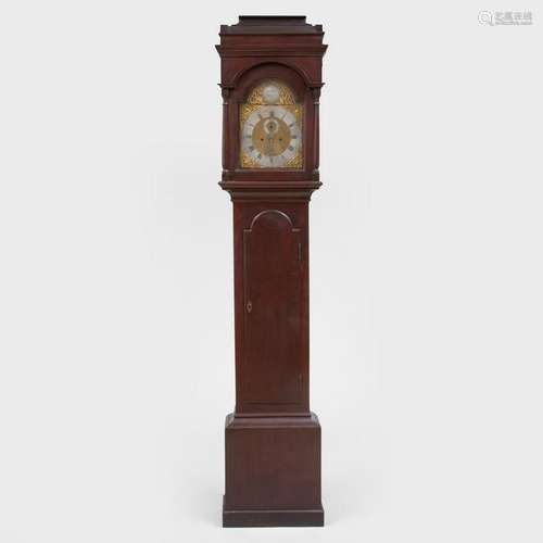 Federal Mahogany Tall Case Clock, dial signed Cornelius