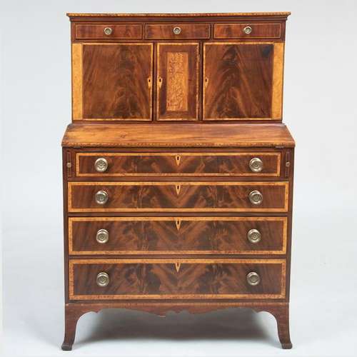 Federal Inlaid and Figured Birchwood and Mahogany