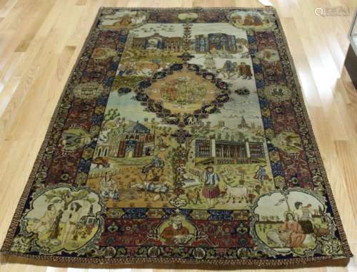 Vintage And Finely hand Woven Pectoral Carpet
