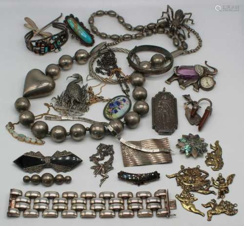 JEWELRY. Assorted Gold and Silver Jewelry.