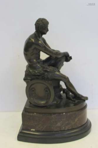 UNSIGNED. Classical Bronze Figural Sculpture.