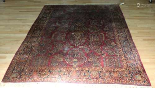 Antique and Finely Hand Woven Sarouk Carpet .