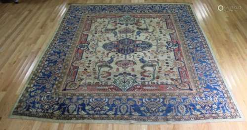 Antique And Finely Hand Woven Roomsize  Carpet .