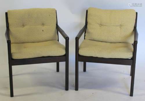 MIDCENTURY. Pair Danish Modern Arm Chairs.