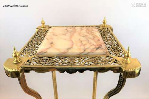 Bronze and marble table