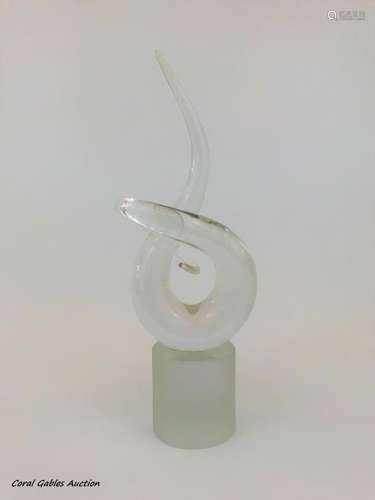 Love Knot Murano Glass Sculpture Signed By Renato