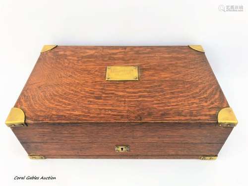 Antique wooden box to store cutlery. Barnett 1890