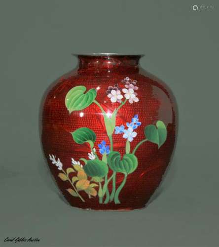 Japanese cloisonne with beautiful flower designs