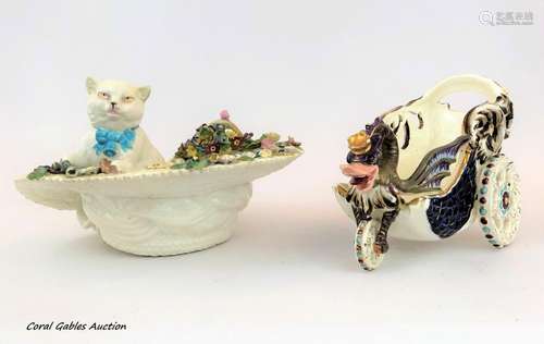 Two antiques porcelain figures.